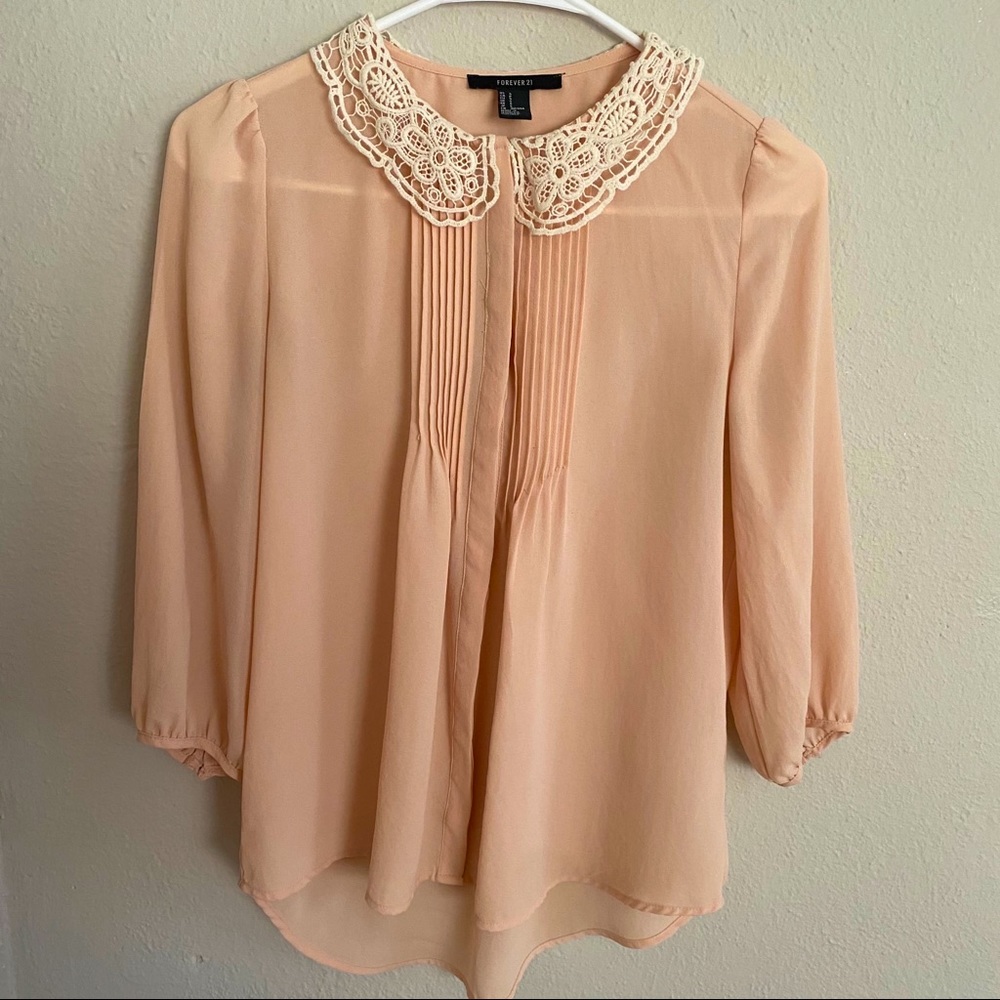Blush and Cream Blouse
